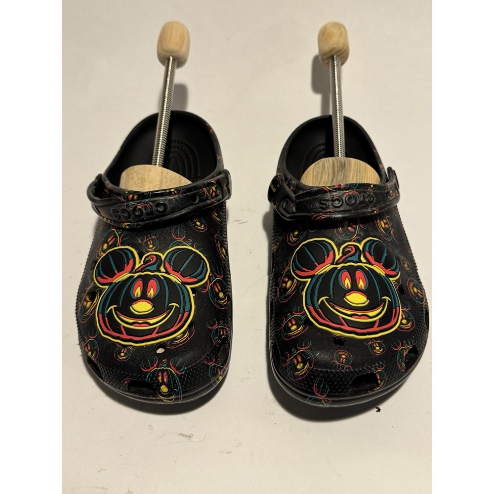 Disney Parks 2023 Halloween Mickey Mouse Pumpkin Adult Crocs Clogs Size M7 / W9